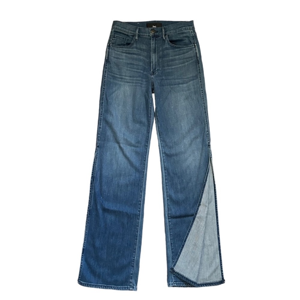 3x1 N.Y.C. Adeline High Rise Split Flare Jeans Leia Wash Statement Denim Size 26